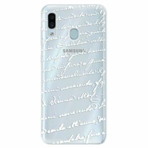 Silikonové pouzdro iSaprio - Handwriting 01 - white - Samsung Galaxy A30 obraz