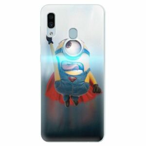 Silikonové pouzdro iSaprio - Mimons Superman 02 - Samsung Galaxy A30 obraz