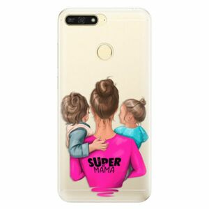 Silikonové pouzdro iSaprio - Super Mama - Boy and Girl - Huawei Honor 7A obraz