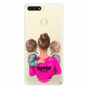 Silikonové pouzdro iSaprio - Super Mama - Two Boys - Huawei Honor 7A obraz