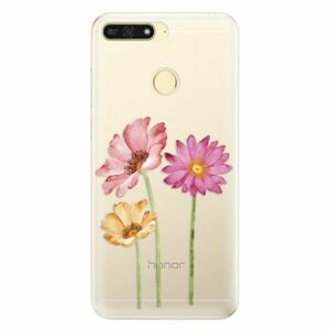 Silikonové pouzdro iSaprio - Three Flowers - Huawei Honor 7A obraz
