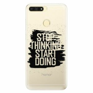 Silikonové pouzdro iSaprio - Start Doing - black - Huawei Honor 7A obraz