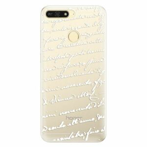 Silikonové pouzdro iSaprio - Handwriting 01 - white - Huawei Honor 7A obraz