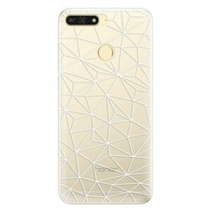 Silikonové pouzdro iSaprio - Abstract Triangles 03 - white - Huawei Honor 7A obraz