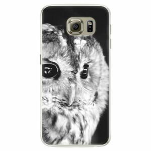 Silikonové pouzdro iSaprio - BW Owl - Samsung Galaxy S6 Edge obraz