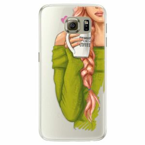 Silikonové pouzdro iSaprio - My Coffe and Redhead Girl - Samsung Galaxy S6 Edge obraz