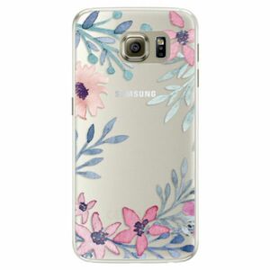 Silikonové pouzdro iSaprio - Leaves and Flowers - Samsung Galaxy S6 Edge obraz