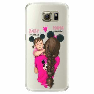 Silikonové pouzdro iSaprio - Mama Mouse Brunette and Girl - Samsung Galaxy S6 Edge obraz