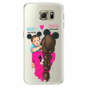 Silikonové pouzdro iSaprio - Mama Mouse Brunette and Boy - Samsung Galaxy S6 Edge obraz