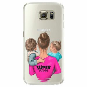 Silikonové pouzdro iSaprio - Super Mama - Boy and Girl - Samsung Galaxy S6 Edge obraz
