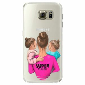 Silikonové pouzdro iSaprio - Super Mama - Two Girls - Samsung Galaxy S6 Edge obraz