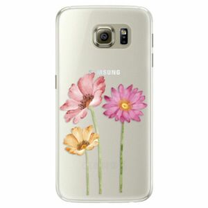 Silikonové pouzdro iSaprio - Three Flowers - Samsung Galaxy S6 Edge obraz