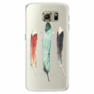 Silikonové pouzdro iSaprio - Three Feathers - Samsung Galaxy S6 Edge obraz
