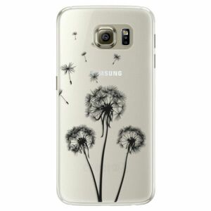 Silikonové pouzdro iSaprio - Three Dandelions - black - Samsung Galaxy S6 Edge obraz