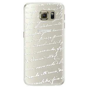 Silikonové pouzdro iSaprio - Handwriting 01 - white - Samsung Galaxy S6 Edge obraz