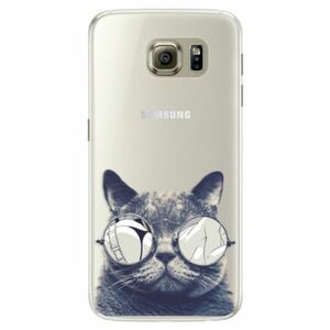 Silikonové pouzdro iSaprio - Crazy Cat 01 - Samsung Galaxy S6 Edge obraz