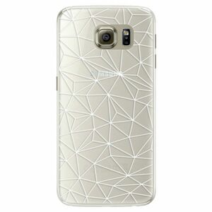Silikonové pouzdro iSaprio - Abstract Triangles 03 - white - Samsung Galaxy S6 Edge obraz