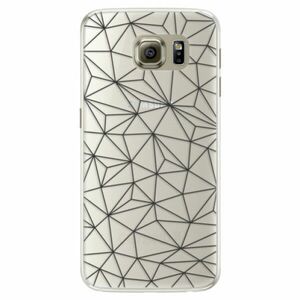 Silikonové pouzdro iSaprio - Abstract Triangles 03 - black - Samsung Galaxy S6 Edge obraz
