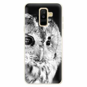 Silikonové pouzdro iSaprio - BW Owl - Samsung Galaxy A6+ obraz