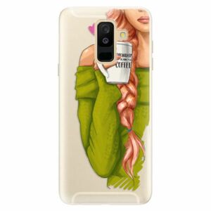 Silikonové pouzdro iSaprio - My Coffe and Redhead Girl - Samsung Galaxy A6+ obraz