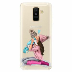 Silikonové pouzdro iSaprio - Kissing Mom - Brunette and Boy - Samsung Galaxy A6+ obraz