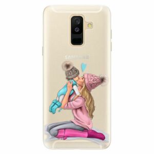 Silikonové pouzdro iSaprio - Kissing Mom - Blond and Boy - Samsung Galaxy A6+ obraz