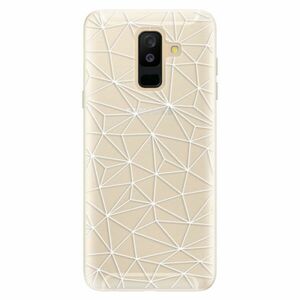 Silikonové pouzdro iSaprio - Abstract Triangles 03 - white - Samsung Galaxy A6+ obraz