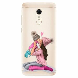 Silikonové pouzdro iSaprio - Kissing Mom - Brunette and Girl - Xiaomi Redmi 5 Plus obraz