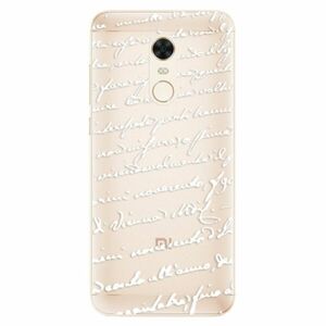 Silikonové pouzdro iSaprio - Handwriting 01 - white - Xiaomi Redmi 5 Plus obraz