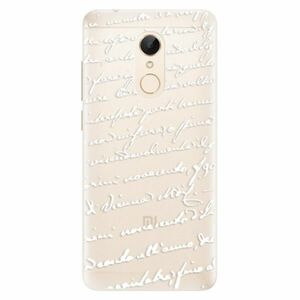 Silikonové pouzdro iSaprio - Handwriting 01 - white - Xiaomi Redmi 5 obraz