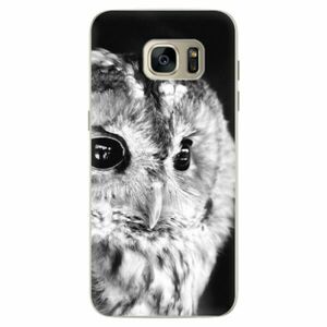 Silikonové pouzdro iSaprio - BW Owl - Samsung Galaxy S7 Edge obraz