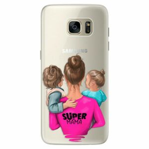 Silikonové pouzdro iSaprio - Super Mama - Boy and Girl - Samsung Galaxy S7 Edge obraz