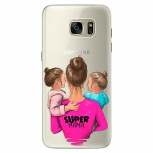 Silikonové pouzdro iSaprio - Super Mama - Two Girls - Samsung Galaxy S7 Edge obraz