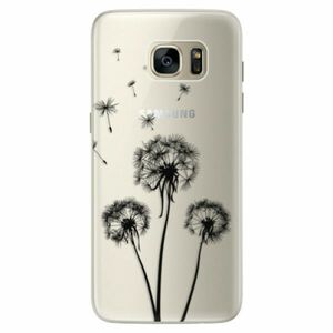 Silikonové pouzdro iSaprio - Three Dandelions - black - Samsung Galaxy S7 Edge obraz