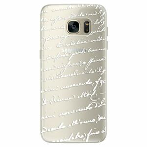 Silikonové pouzdro iSaprio - Handwriting 01 - white - Samsung Galaxy S7 Edge obraz