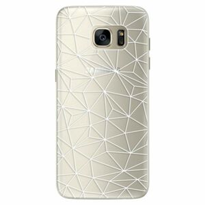 Silikonové pouzdro iSaprio - Abstract Triangles 03 - white - Samsung Galaxy S7 Edge obraz