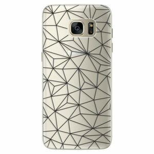 Silikonové pouzdro iSaprio - Abstract Triangles 03 - black - Samsung Galaxy S7 Edge obraz