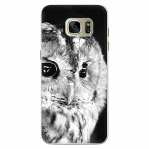 Silikonové pouzdro iSaprio - BW Owl - Samsung Galaxy S7 obraz