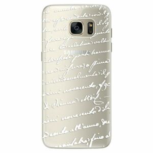 Silikonové pouzdro iSaprio - Handwriting 01 - white - Samsung Galaxy S7 obraz