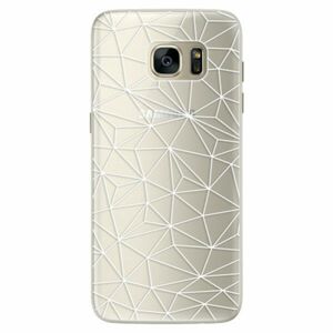 Silikonové pouzdro iSaprio - Abstract Triangles 03 - white - Samsung Galaxy S7 obraz