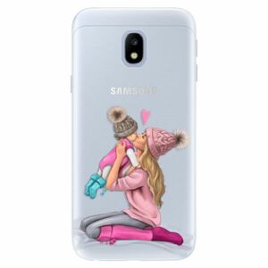 Silikonové pouzdro iSaprio - Kissing Mom - Blond and Girl - Samsung Galaxy J3 2017 obraz