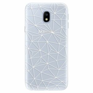 Silikonové pouzdro iSaprio - Abstract Triangles 03 - white - Samsung Galaxy J3 2017 obraz