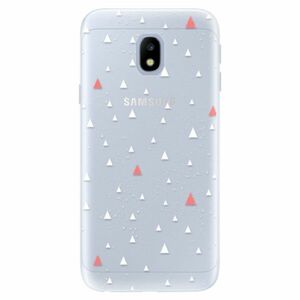 Silikonové pouzdro iSaprio - Abstract Triangles 02 - white - Samsung Galaxy J3 2017 obraz