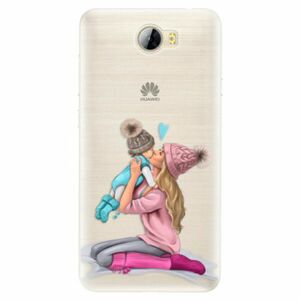 Silikonové pouzdro iSaprio - Kissing Mom - Blond and Boy - Huawei Y5 II / Y6 II Compact obraz