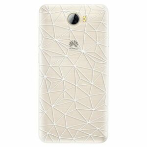Silikonové pouzdro iSaprio - Abstract Triangles 03 - white - Huawei Y5 II / Y6 II Compact obraz
