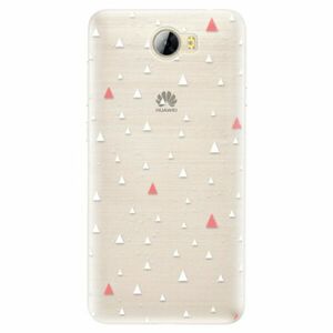 Silikonové pouzdro iSaprio - Abstract Triangles 02 - white - Huawei Y5 II / Y6 II Compact obraz