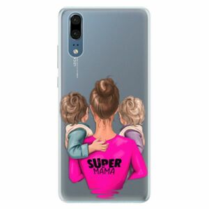 Silikonové pouzdro iSaprio - Super Mama - Two Boys - Huawei P20 obraz