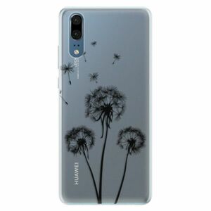 Silikonové pouzdro iSaprio - Three Dandelions - black - Huawei P20 obraz