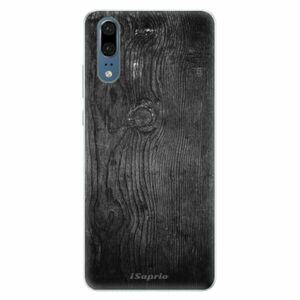 Silikonové pouzdro iSaprio - Black Wood 13 - Huawei P20 obraz