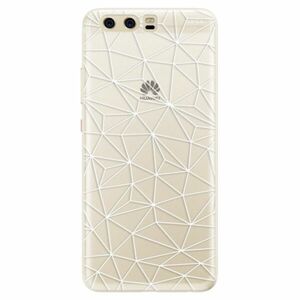 Silikonové pouzdro iSaprio - Abstract Triangles 03 - white - Huawei P10 obraz